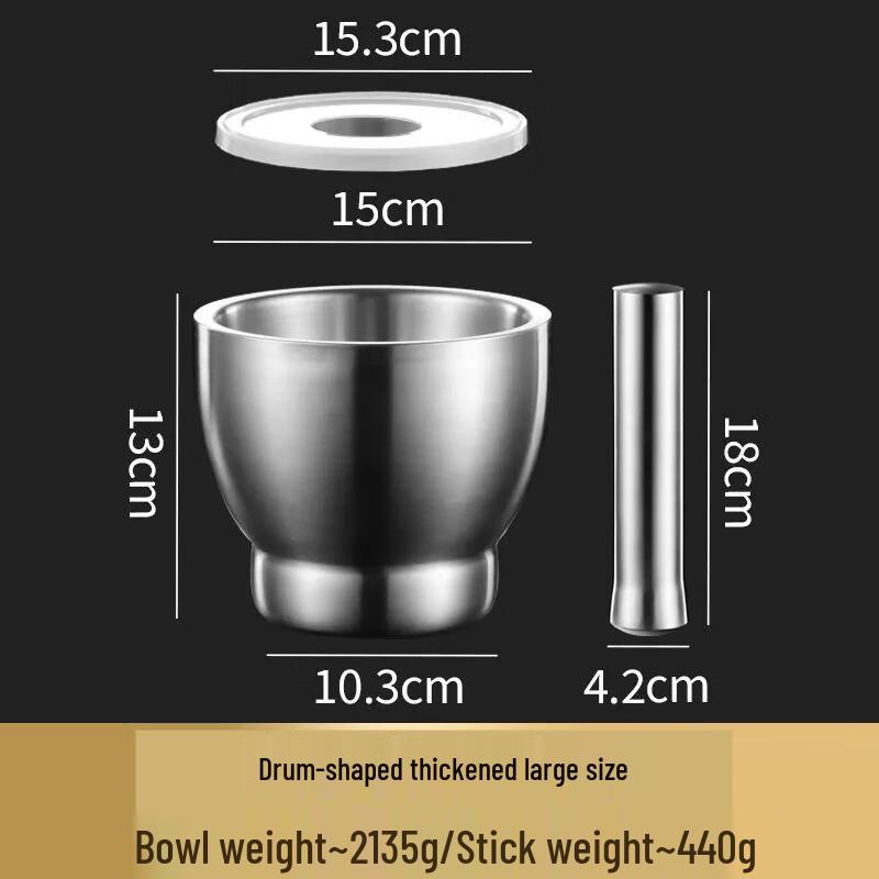 Ручная чеснокодавилка и пестик из нержавеющей стали 304