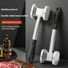 Metal Kitchen Pounder Meat Tenderizer Tool with Textured End and Smooth Striking End for Steak Pork Chicken Cooking and Daily Meals