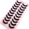 AMSDCN Artificial Mink Short Natural Dramatic False Eyelashes Short Eyelashes 10 Pairs of 3D Eyelash Makeup False Eyelashes