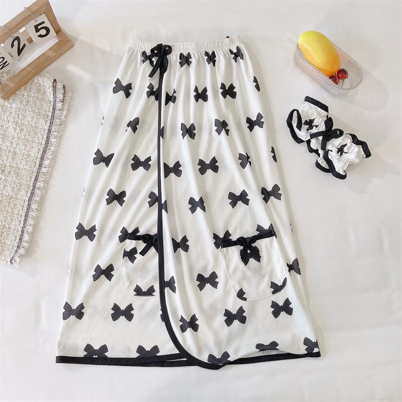 Letnia piżama damska: Codzienny, Wygodny Ręcznik Bandeau i Szlafrok Kąpielowy do Sauny