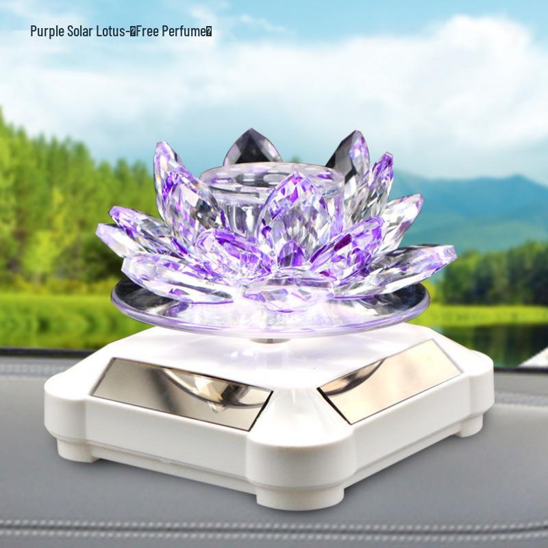 

Лотос Гуаньинь Будда Автомобильное украшение с хрустальной парфюмерной основой - Мирное украшение интерьера Standard