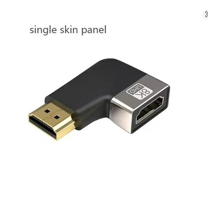 Adaptateur 8K HDMI-Compatible Coudé Latéral 90 Degrés Adaptateur 90 Degrés Angle Droit Adaptateur 270 Degrés Connecteur d'Extension HDMI Mâle vers Femelle