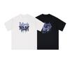 Schmetterling Letter Print Schwarzes Kurzarm Mode Trendig Lässiges Lockeres T-Shirt Damen Vielseitig Rundhals Basisschicht Oberteile