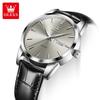 OLEVS 6898 Minimalist Quartz Watch for Men Original Leather Strap Waterproof Calendar Men's Wristwatch Fashion Casual Man Watch