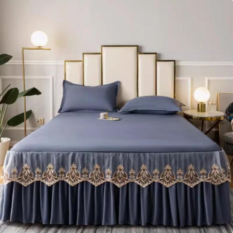 3-piece European Style New Lace Lace Bed Skirt Single Piece Anti Slip and Dust-proof Skirt Style Bed Cover Xi Mengsi Bed Cover