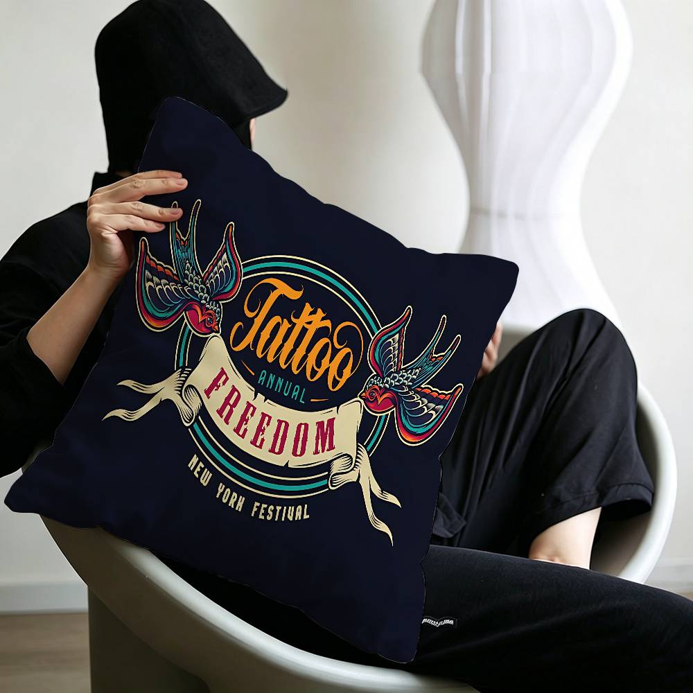 Tattoo Shop LOGO Pillow Gifts Home Office Furnishings Bedroom Sofa Car Cushion Cover case xcm