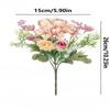 1Pc Artificial Rose Flowers Wedding Home Bedroom Decor Bridal Bouquet Garden Fake Silk Dahlia Hydrangeas Vase For Board Outdoors