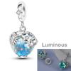 copper Eternal Symbol Charm Bead Charms Luminous Star Shape Bead Charms Love Dangle Safety Chain Compatible With Authentic Fashion Bracelets Do It You
