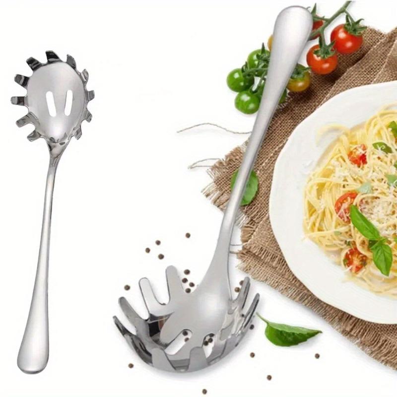 Servidor de Pasta de Acero Inoxidable con Dientes Utensilio Versátil para Escurrir Espaguetis Perfecto para Cocina Cocina Casera