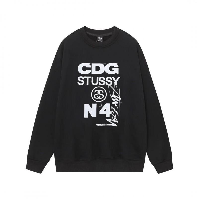Unisex Oversized Cotton Crewneck Sweatshirt With Letter Dice Print Fall Youth Streetwear
