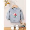 European Size Bright Colored Printed Pattern, Comfortable and Skin Friendly for Baby unisexs, Versatile Round Neck Hoodie for Daily Spring and Summer