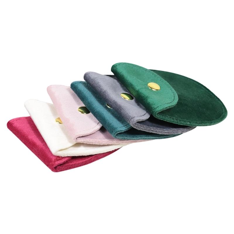 Pack of 15 Elegant Oval Flocking Pouches for Jewelry Storage Soft and Sturdy Portable for Gifting and Display Solution