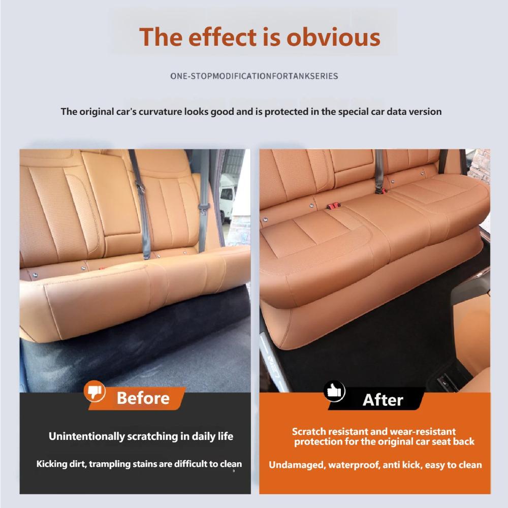 For Chery iCAR V27 2026+ Leather Rear Seat Anti Kick Pad Seat Lower Protective Mat Dirt Proof Sticker Interior Upgrade Parts