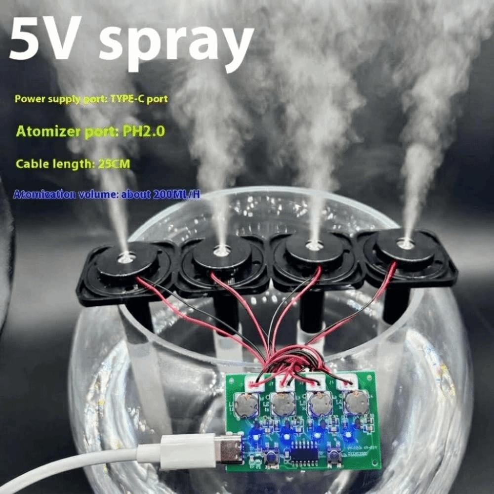 4 Spray Modes Mist Maker DC 5V Atomizer Sheet New Mist Sprayer Indoor Humidifying