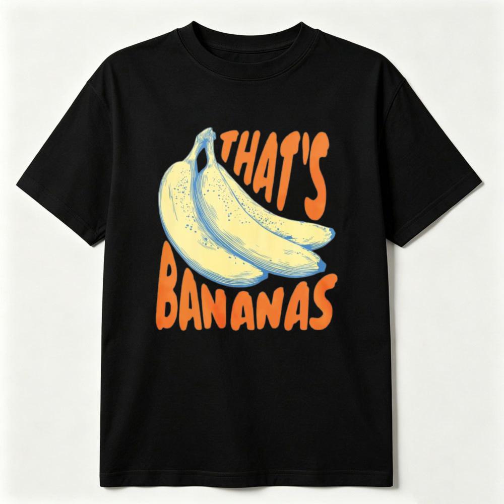Unisex Tropical Tshirt Thats Bananas Single Pastel Banana Cotton Tee Cute Summer Fruit Graphic Short Sleeve Casual Tops