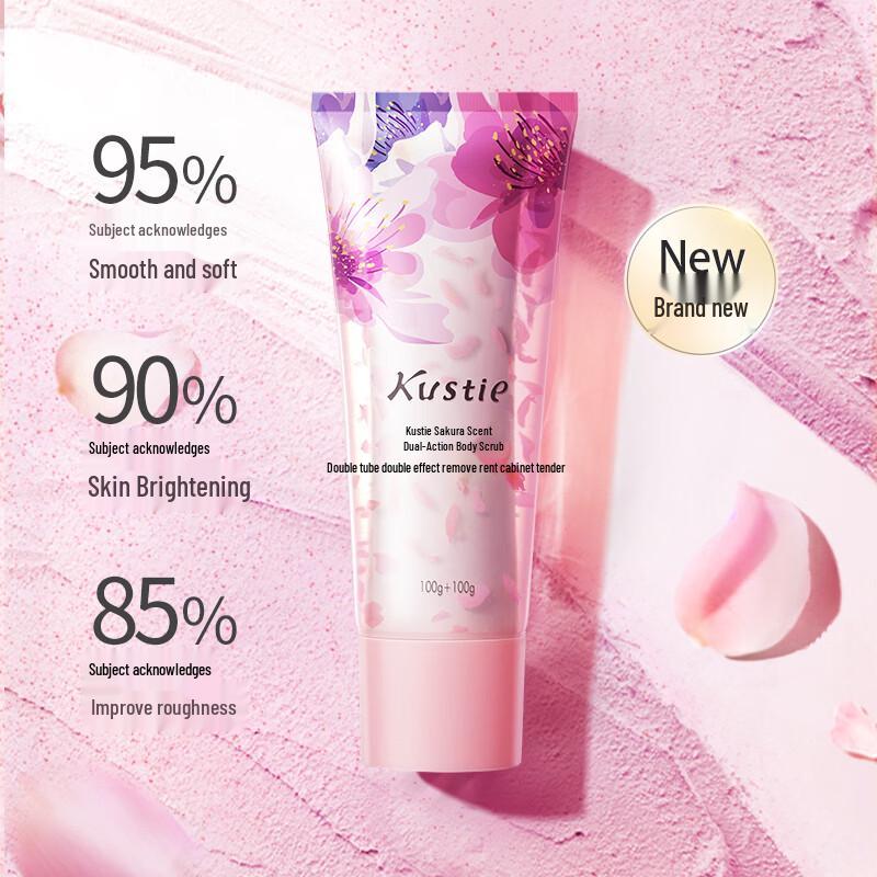 Kustie Niacinamide Cherry Blossom Exfoliating Body Scrub Duo
