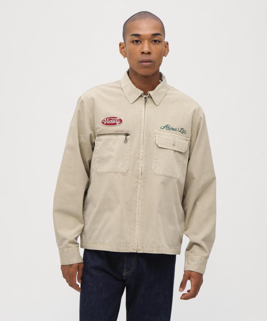 AVIREX A.A.R.C Faded Emb Work Jacket Men's L Sand 783-6152009