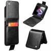 QIALINO For Samsung Galaxy Z Flip5 5G Genuine Cow Leather+PC Phone Case Card Holder Slim Fit Cover