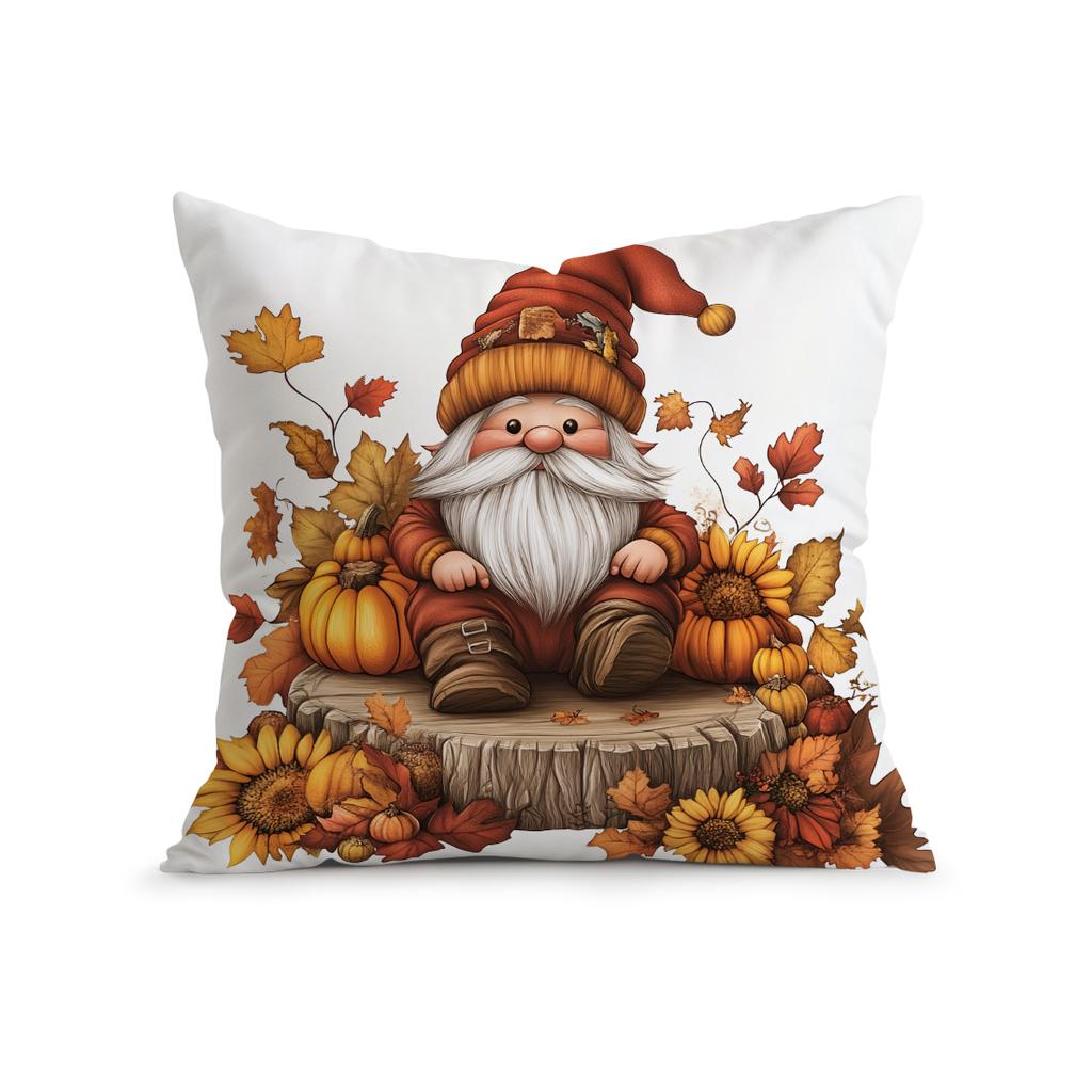 Autumn Thanksgiving Decor Pillowcase Printed Polyester 45x45cm Throw Pillowcover Decorative Sofa Cushion Pillowslip Home Decor