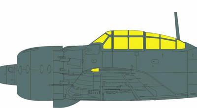 eduard Adesivo Mascheratura Verniciatura Mitsubishi Zero Fighter Tipo 52 Adesivo Mascheratura per Modelli in Plastica EDUJX336 1/32 Faccia a T Biadesivo (per Tamiya)