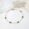 Fashion Personalized Emerald Collarbone Chain Personalized Design Titanium Steel Bracelet Women Do Not Fade Versatile