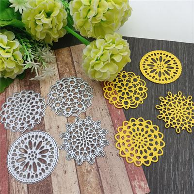 4pcs Lace Circle Metal Cutting Dies for Scrapbooking Photo Album DIY Craft Dies for Christmas Paper Card Cutting Dies