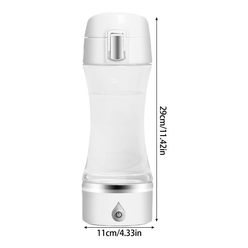 Wasserstoffreiches Wasserflasche mit USB-Aufladung Wassergenerator Ionisator 350ml Trinkbecher für Zuhause Büro und Reisegebrauch