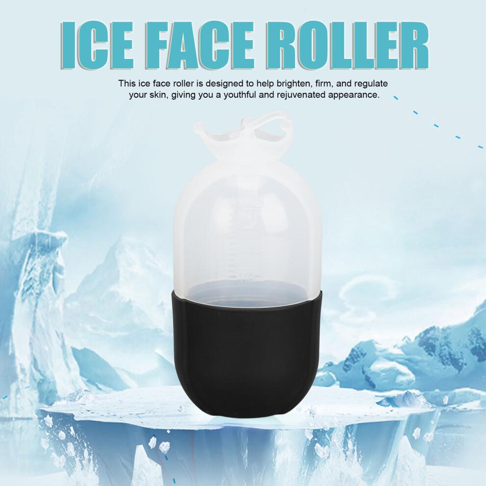 Ice Face Roller Silicone Black for Skin Lifting & Pore Refining