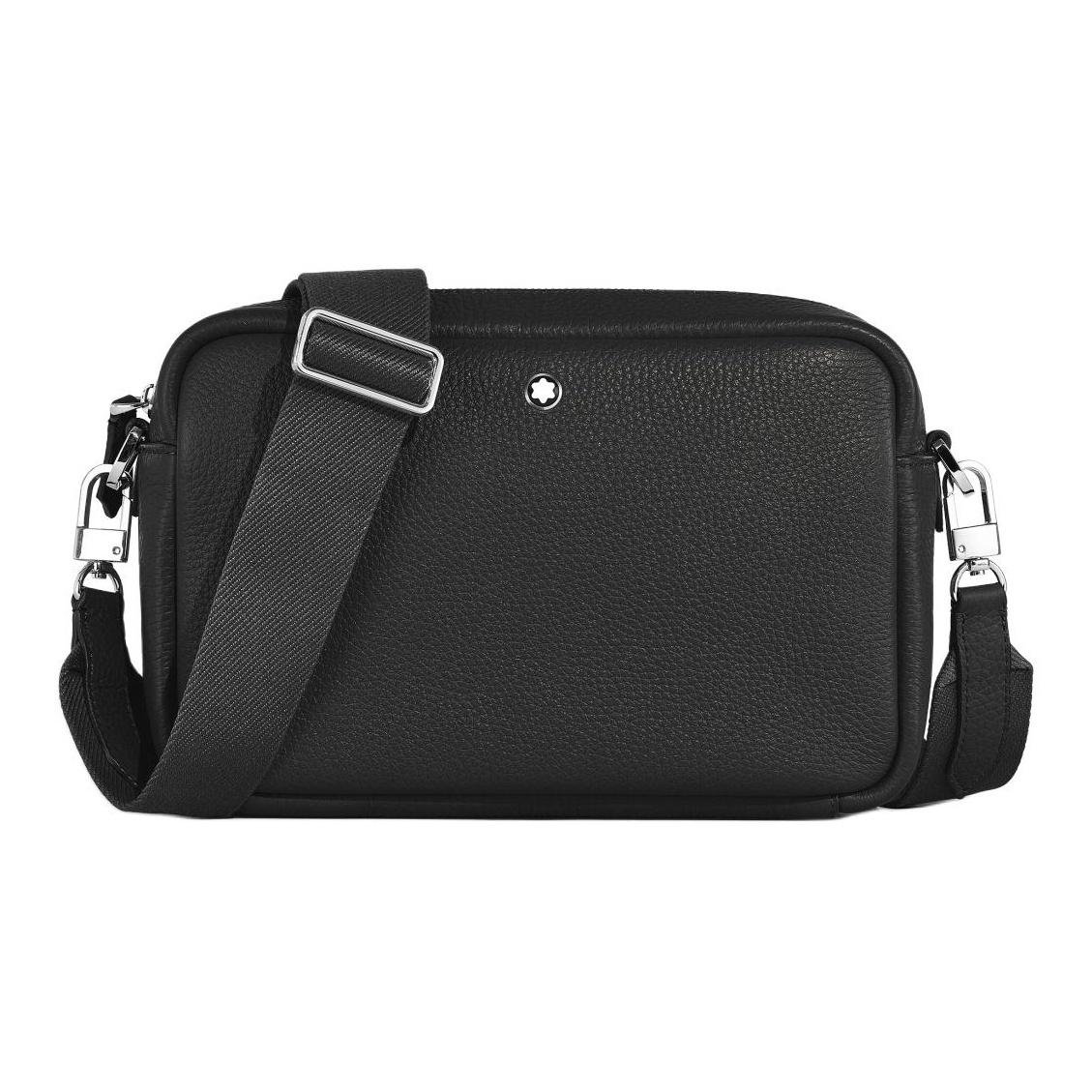 

Montblanc Logo Embossed Grain Design Calfskin Camera Shoulder Bag Men Bags Black MB220208 Basic Set (Bag+Dust Bag)