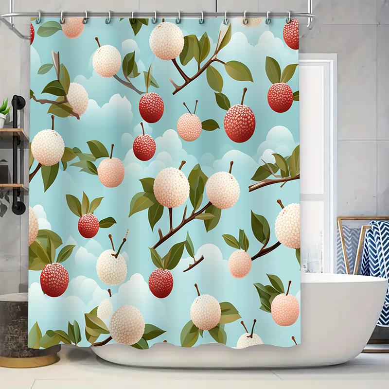 Beautiful Shower Curtain with Fruits Pattern Add a Touch of Style To Your Bathroom Decor