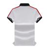 Men's Retro Letter Embroidered Cotton Polo Shirt - Color Block, Short Sleeve, European Size, Casual Sports Fashion