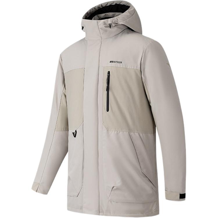 

Anta Outdoor Series Zipper Hooded Versatile Casual Mid-Length Down Jacket Men outerwear 152546911-1 4XL