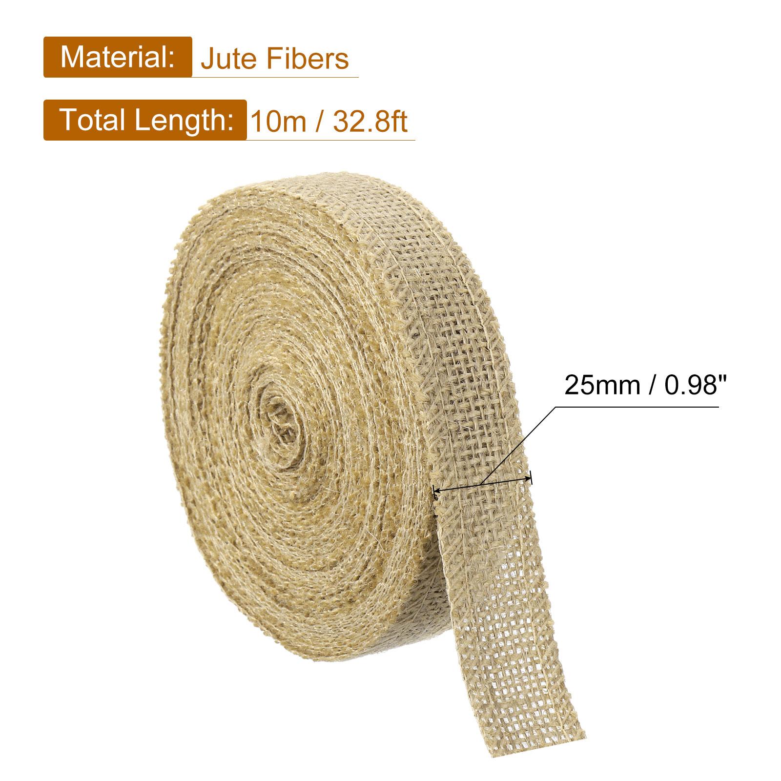 

10 ярдов натуральной мешковины ленты джутовой мешковины проволочной ленты деревенской ленты для DIY шитья рукоделия подарочного декора 25/30/50/80/100/150/200 мм Brown