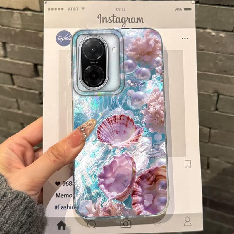 

Летний Морской Ракушечный Чехол для Девочек Женщин для Xiaomi Redmi 14C 13C 10 9A 9C Note 14 13 12 11 10S 9 8 Pro Plus A5 A4 A3 A2 A1 Fundas Обложка Redmi Note 14 Pro Plus 5G белый