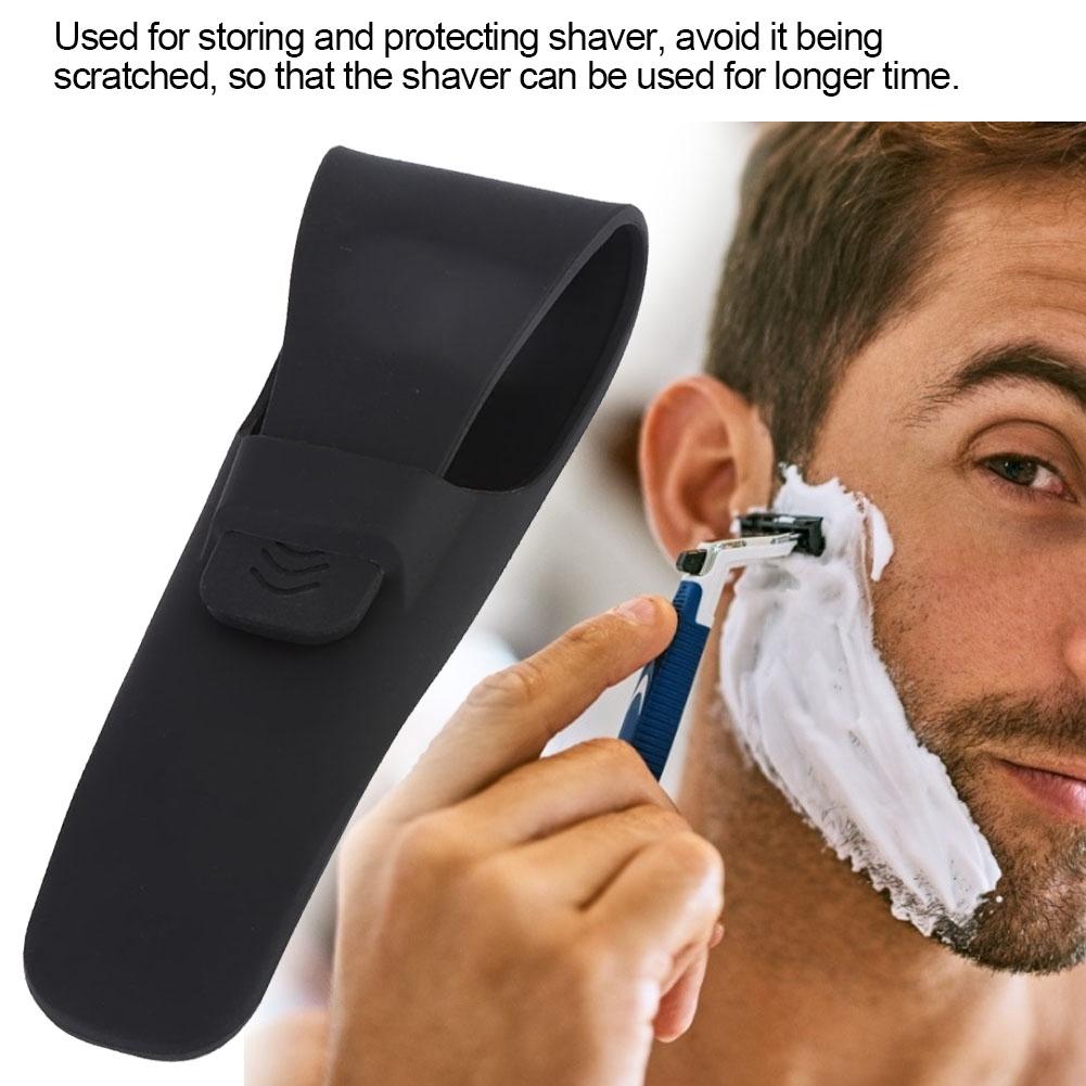 Silicone Portable Manual Shaving Clipper Protective Cover Beard Clipper Storage Bag
