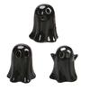 Keramická svítící dekorace duch Malá bílá figurka ducha LED Halloweenský duch Stolní ozdoba pro vnitřní domácí dekoraci