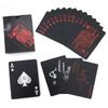 1Set Waterproof Pure Black Plastic Poker Board Game Card PVC Magic Playing Card