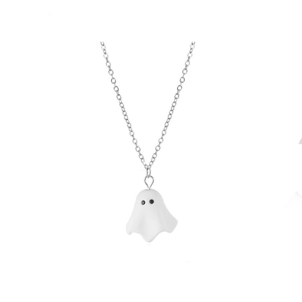 White Ghost Drop Earrings Zinc Zinc Alloy Women Necklace Fashion Halloween Earrings  Stage Performances