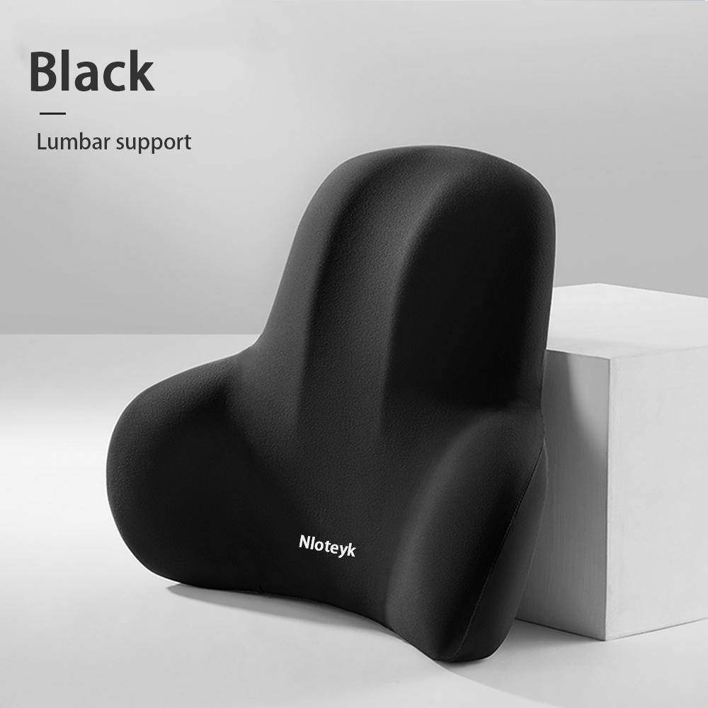 Car Headrest Pillow Lumbar Support Memory Foam Neck Pillow Waist Support Removable Washable Backrest Universal Vehicle Cushion