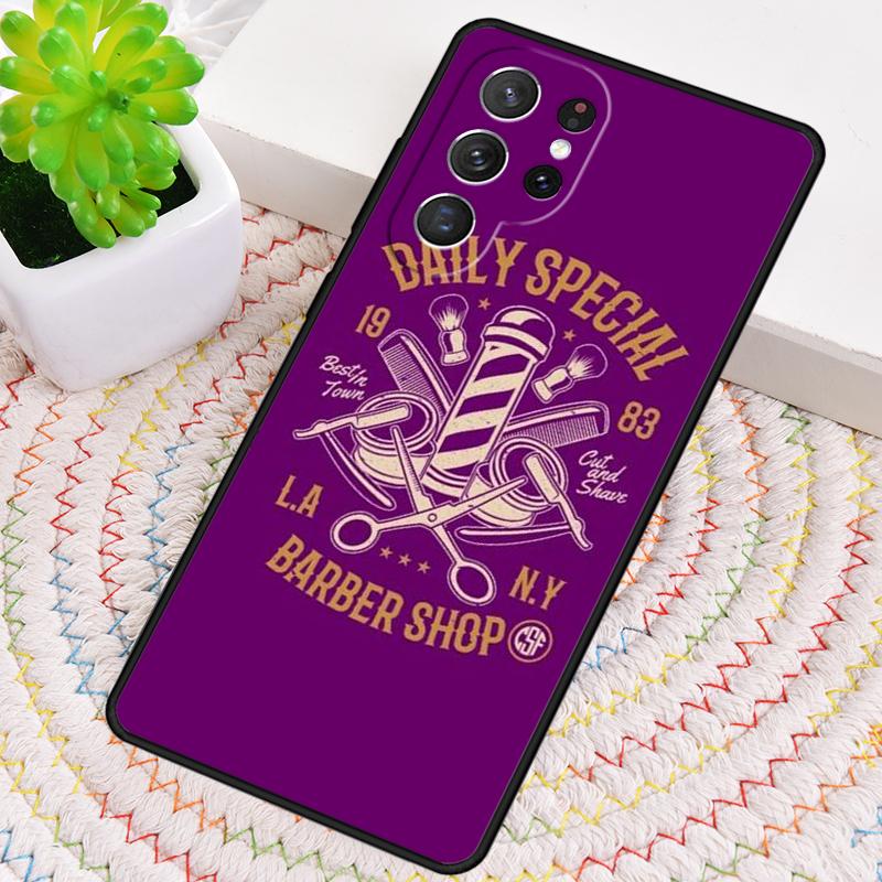Barber Shop Hair Stylist Phone Case for Samsung Galaxy Note 10 Pro S26 Ultra S23 S24 FE S25 S21 S22 PLUS Shockproof Cove