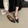 French evening breeze temperament commuter single shoes girl 2025 autumn new Korean version fairy thick low heel Mary Jane small leather shoes