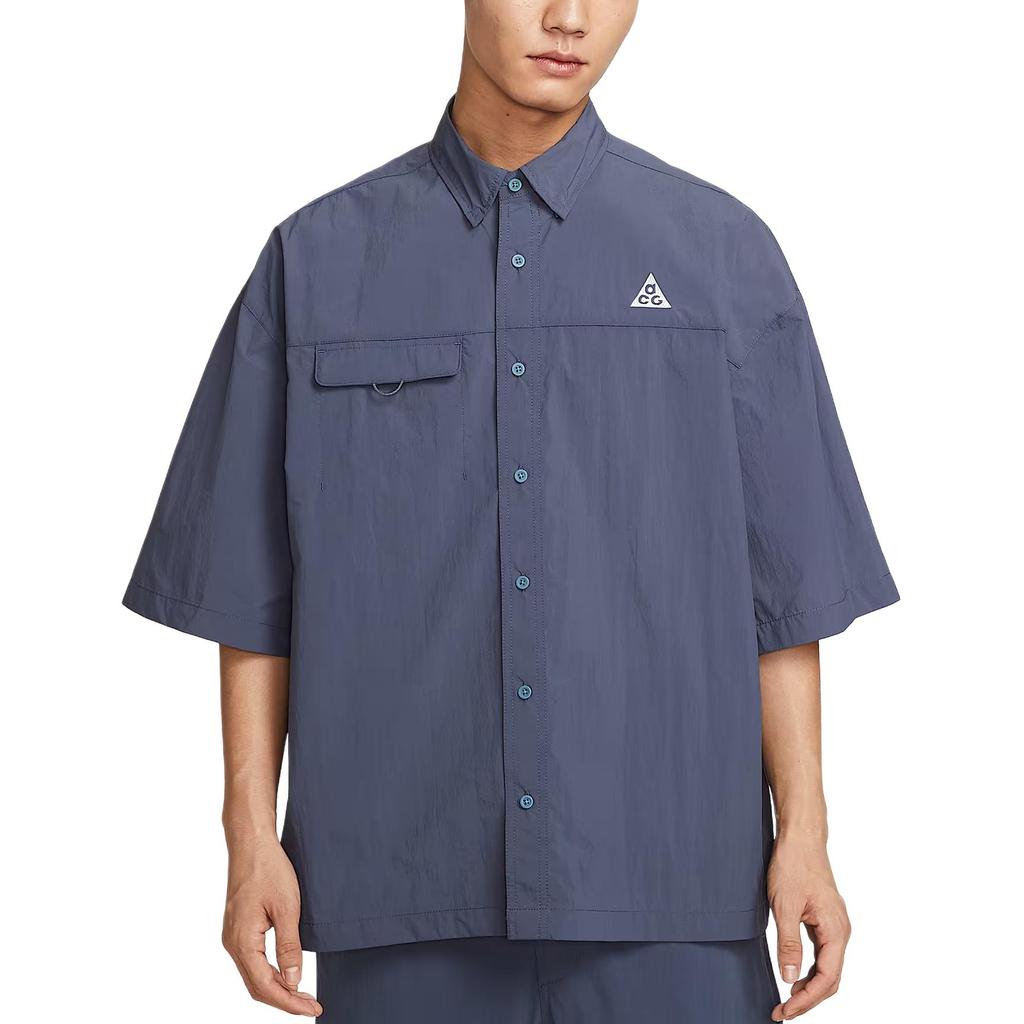 Nike ACG 'Orb Weaver' Camicia Repellente da Uomo Blu Fulmine/Blu Fumo/Bianco Summit HJ2884-437