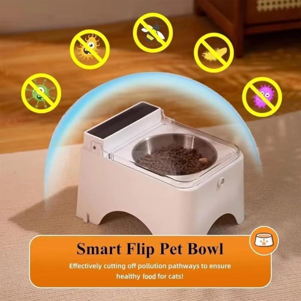 Auto Open Intelligent Pet Bowl Plug in Pet Dispenser Portable Pet Food Feeder