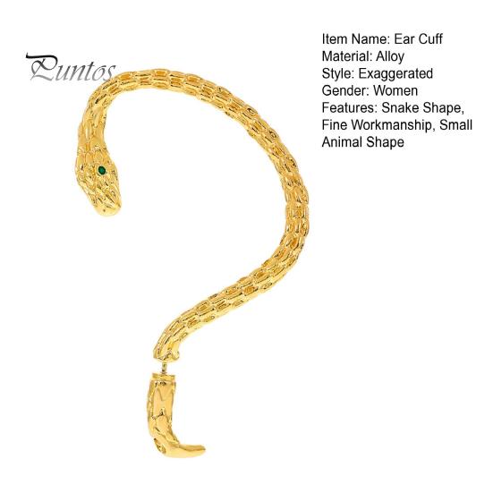 1Pc Übertrieben Schlange Form Ohr Manschette Ohrring Retro Kleine Tier Ohr Clip Feine Verarbeitung Ohrring Mode-Accessoires