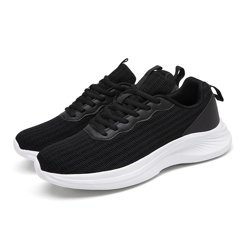 

Мужская обувь, модная спортивная обувь, летняя новинка 2024 года, новая повседневная обувь на платформе из сетчатой ткани, кроссовки для бега для мужчин 39 чёрный
