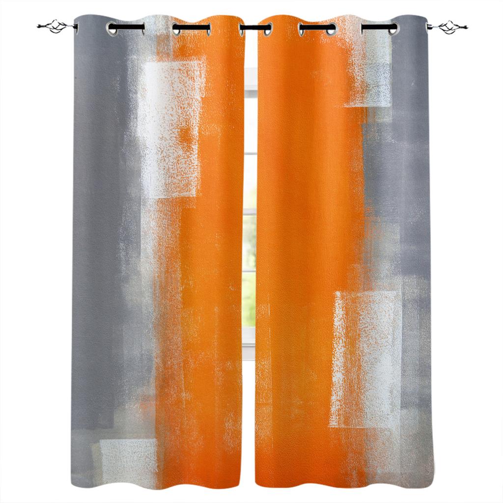 Perdele cu textura de arta abstracta galben gri pentru dormitor, bucatarie, ferestre, tratamente, perdele pentru sufragerie