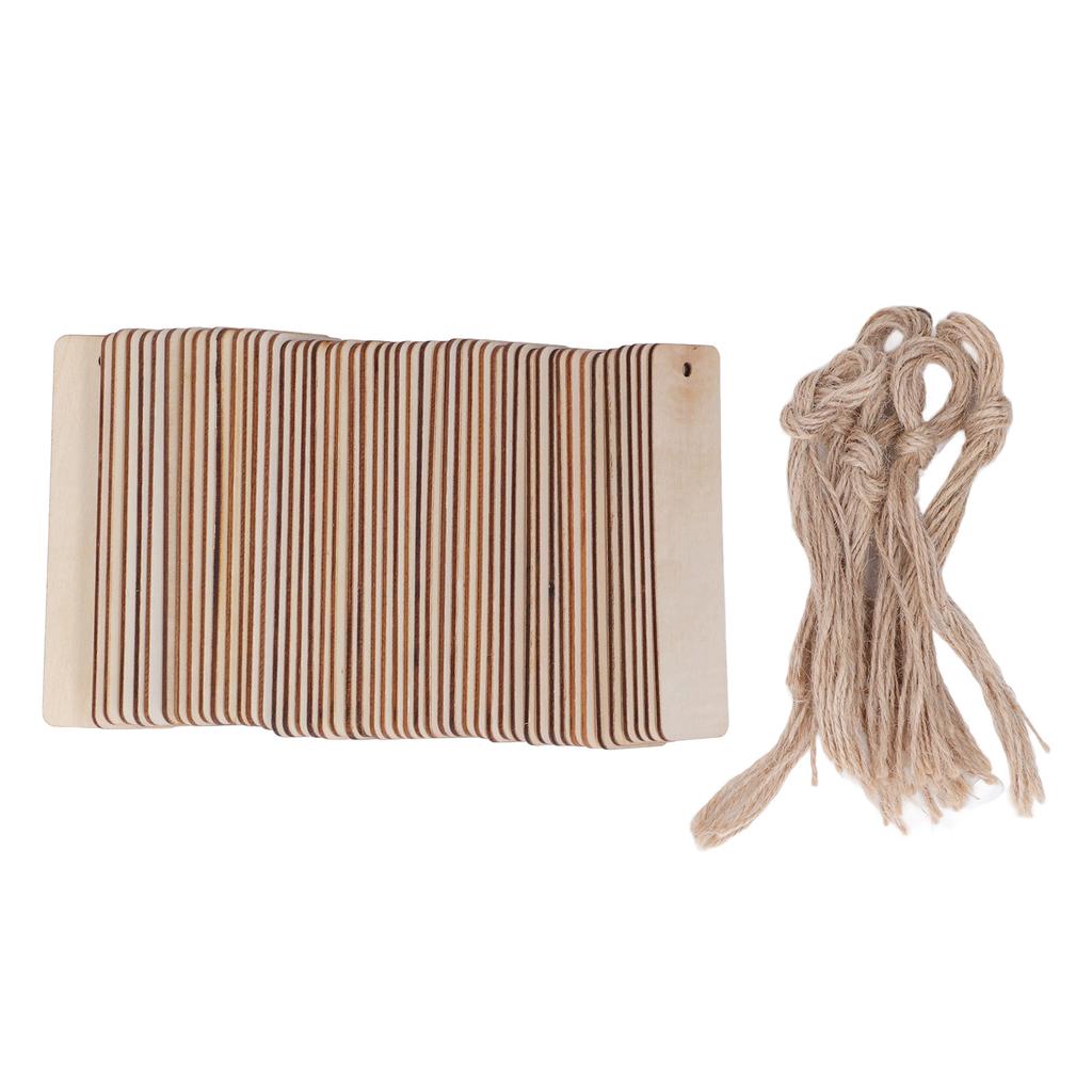 50Pcs Wooden Blank Bookmarks 4.7x1.3in Blank Rectangle Rounded Edge Glossy Wooden Craft Bookmark for Bookmark Gift DIY