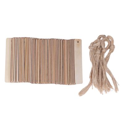 50Pcs Wooden Blank Bookmarks 4.7x1.3in Blank Rectangle Rounded Edge Glossy Wooden Craft Bookmark