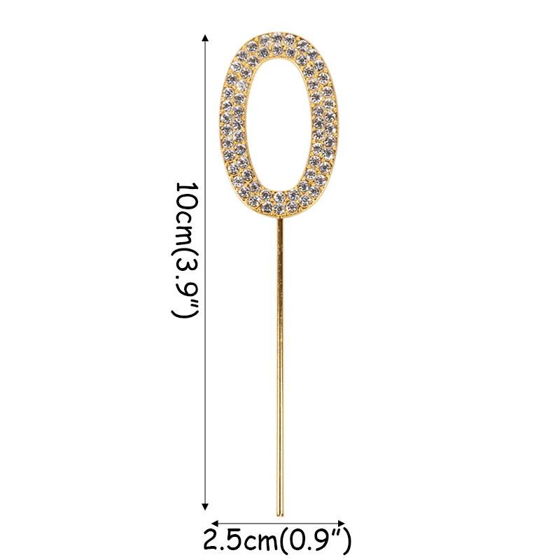 Silver Gold Rhineston Cake Topper number Cake Toppers Boy Girl 18th Birthday Party adult birthday Cake Decor Birthday Supplies