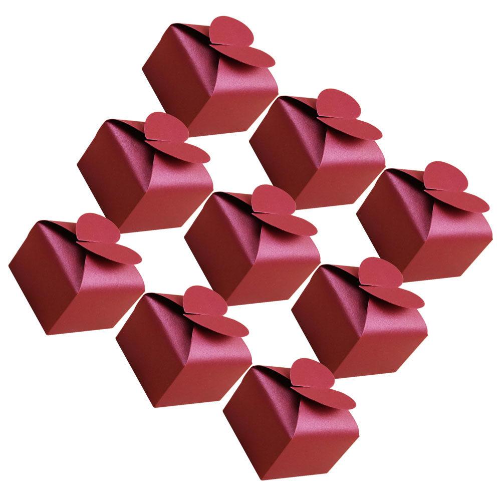 50 шт. Коробочки для свадебных подарков Шикарный дизайн в форме сердца Упаковка для конфет и подарков для девичника Декор Розовые коробочки в форме сердца other